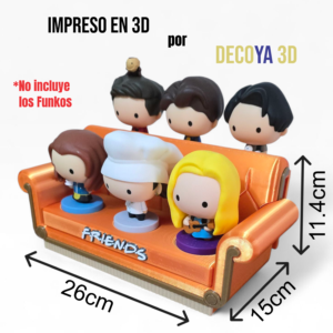 Sofá Decorativo Estilo Friends Compatible con Figuras Funko McDonals