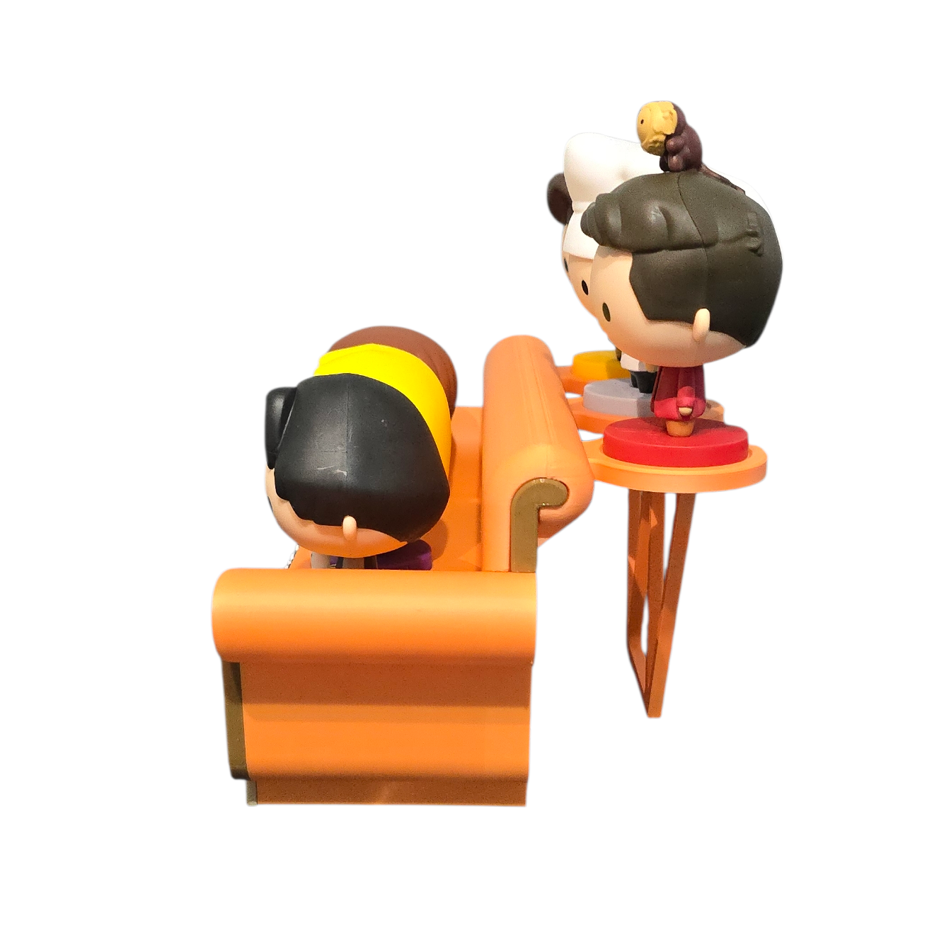 Sofá Decorativo Estilo Friends Compatible con Figuras Funko McDonals - Imagen 6